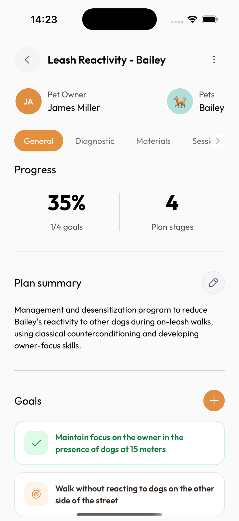 Track the plan in the app